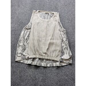 Akemi + Kin‎ Anthropologie Mixed Media Snake Print Tank Top Grey Medium OB634335